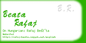 beata rafaj business card